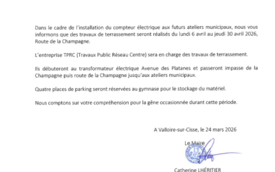 Travaux de terrassement du lundi 6 avril