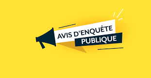 Avis d&rsquo;enquête publique