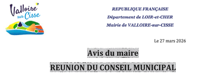 Avis du maire pour le CM du 2 avril 2026