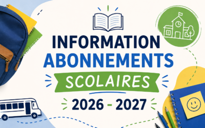 Information abonnements scolaires 2026 – 2027
