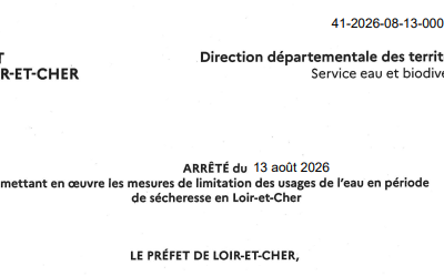 Arrêté du  août 2026 mettant en œuvre les limitation des usages de l&rsquo;eau